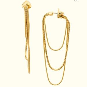 Kate Spade ♠️ “Know The Ropes” Large Snake-Chain Hoop Earrings